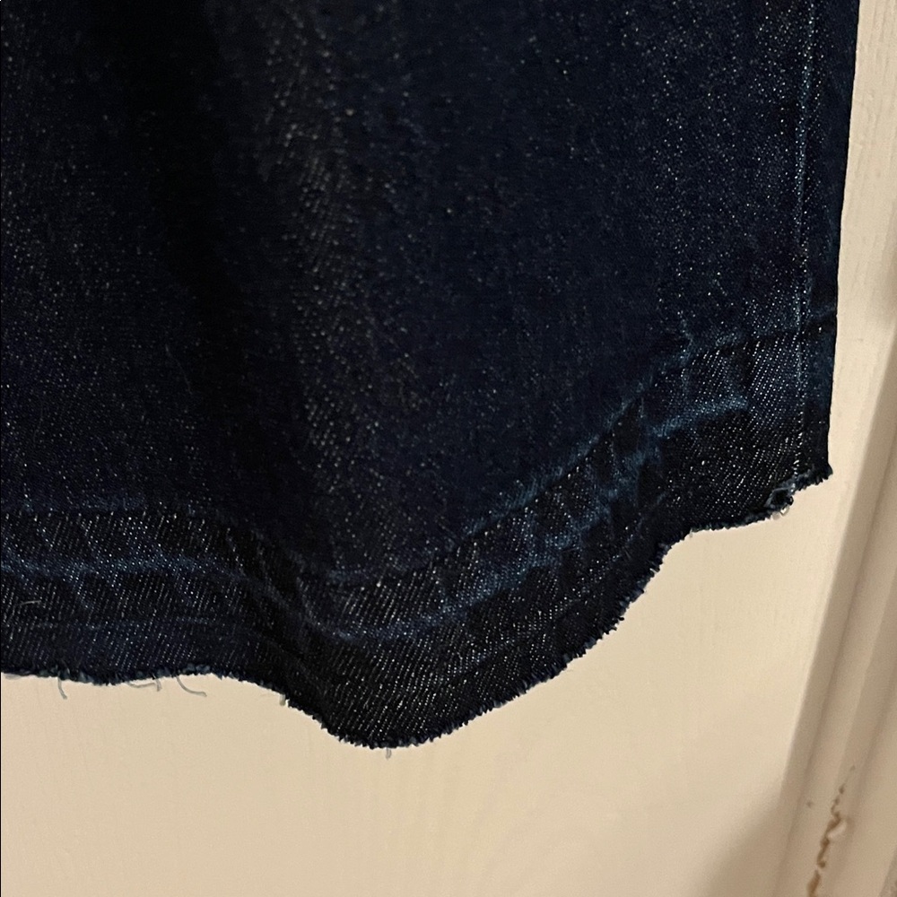 Free Assembly Dark Blue Wide Leg Cropped Jeans 12 NWT - Picture 7 of 13